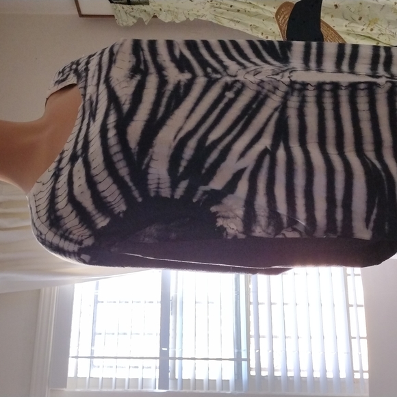 Raquel Allegra , long sleeves  tie dye, jersey dress in rainbow blk and white. - Picture 4 of 14